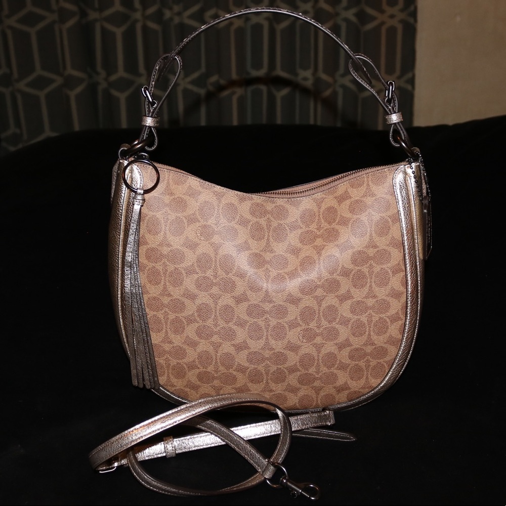 NWOT Coach Snakeskin Bag - Brown/Gold